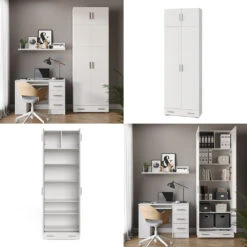 Aktenregal "Frank" Weiß 80 X 240 Cm Mit Schrankaufsatz Und Schublade Vicco -Möbel Store m3354 am sm 08 ol