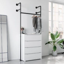 Sideboard "Ruben" Weiß/Schwarz 97 X 220 Cm Vicco -Möbel Store m3358 04 ol