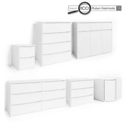 Sideboard "Ruben" Weiß/Schwarz 97 X 220 Cm Vicco -Möbel Store m3358 08 ol