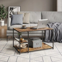 Couchtisch "Fyrk" Eiche Rustikal/Schwarz 90 X 48.5 Cm Vicco 12 Couchtisch "Fyrk" Eiche Rustikal/Schwarz 90 X 48.5 Cm Vicco -Möbel Store m3368 04 ol