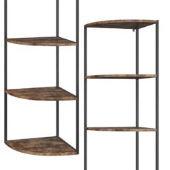 Bücherregal "Fyrk" Eiche Rustikal/Schwarz 40 X 180 Cm Vicco 14 Bücherregal "Fyrk" Eiche Rustikal/Schwarz 40 X 180 Cm Vicco -Möbel Store m3370 06 ol