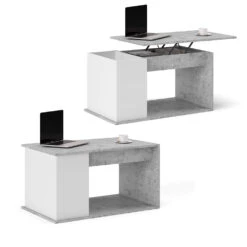 Couchtisch "Hugo" Weiß/Beton 90 X 49 Cm Vicco -Möbel Store m3371 07 ol