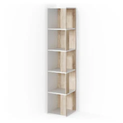 Eckregal "Lio" Weiß/Sonoma 33.3 X 162.2 Cm Vicco