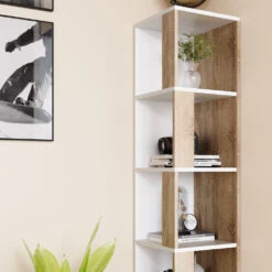 Eckregal "Lio" Weiß/Sonoma 33.3 X 162.2 Cm Vicco -Möbel Store m3380 05 ol