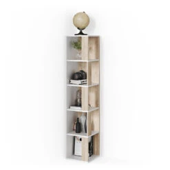 Eckregal "Lio" Weiß/Sonoma 33.3 X 162.2 Cm Vicco -Möbel Store m3380 07 ol