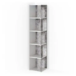 Eckregal "Lio" Weiß/Beton 33.3 X 162.2 Cm Vicco