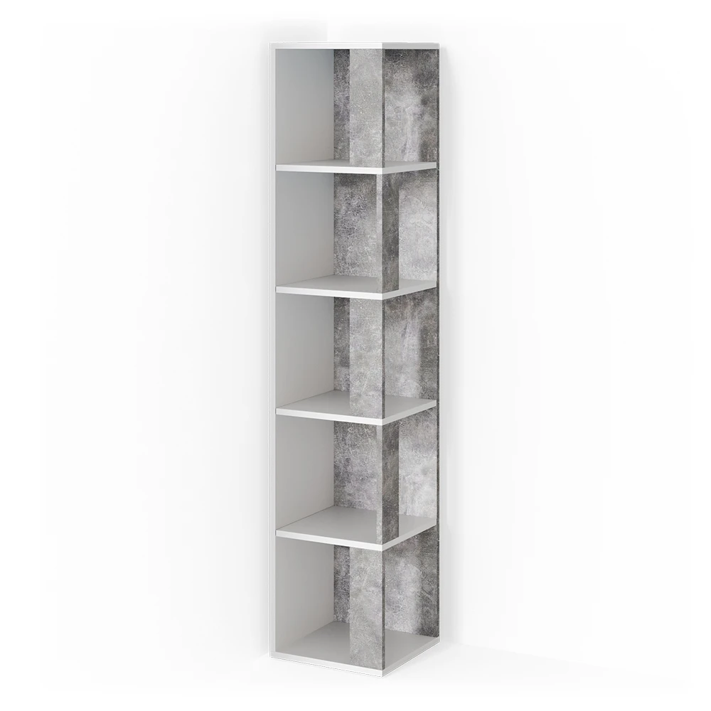 Eckregal "Lio" Weiß/Beton 33.3 X 162.2 Cm Vicco 3 Eckregal "Lio" Weiß/Beton 33.3 X 162.2 Cm Vicco