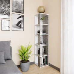 Eckregal "Lio" Weiß/Beton 33.3 X 162.2 Cm Vicco 12 Eckregal "Lio" Weiß/Beton 33.3 X 162.2 Cm Vicco -Möbel Store m3381 04 ol