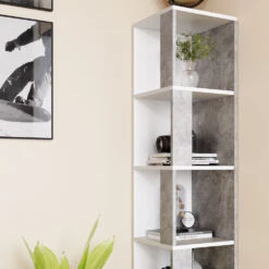 Eckregal "Lio" Weiß/Beton 33.3 X 162.2 Cm Vicco 13 Eckregal "Lio" Weiß/Beton 33.3 X 162.2 Cm Vicco -Möbel Store m3381 05 ol