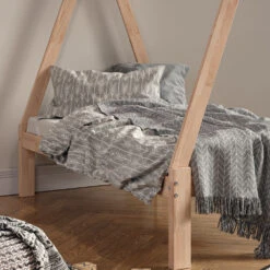 Tipi-Bett "Tipi" Naturholz 80x160 Cm Vitalispa -Möbel Store m3387 05 ol