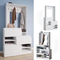 Garderobe "Evia" Weiß 100 X 180 Cm Vicco -Möbel Store m3392 02 ol