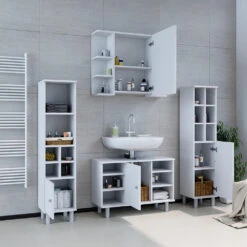 Midischrank "Fynn" Weiß 30 X 130.6 Cm Kleine Tür Vicco -Möbel Store m3413 04 ol