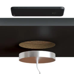 Nachttisch "Florenz" Schwarz 46.2 X 60 Cm Mit QI-Ladegerät Vicco -Möbel Store m3428 qi 06 ol