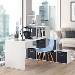 Eckschreibtisch "Sarah" Weiß 139 X 142 Cm Vicco -Möbel Store m3477 04 ol