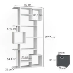 Raumteiler "Cube" Weiß 92 X 187.5 Cm Vicco -Möbel Store m3480 fb 03 ol