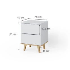 Sideboard "Nautica" Weiß/Sonoma 45 X 61 Cm Vicco 11 Sideboard "Nautica" Weiß/Sonoma 45 X 61 Cm Vicco -Möbel Store m3674 03 ol