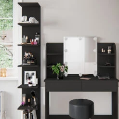 Wandregal "Paolo" Schwarz 30 X 190 Cm 2er Set Vicco -Möbel Store m3692 04 ol