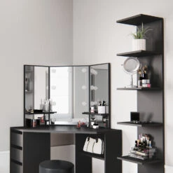 Wandregal "Paolo" Schwarz 30 X 190 Cm 2er Set Vicco -Möbel Store m3692 05 ol