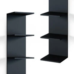 Wandregal "Paolo" Schwarz 30 X 190 Cm 2er Set Vicco -Möbel Store m3692 06 ol