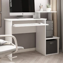 Schreibtisch "Karl" Weiß 106 X 40 Cm Vicco 13 Schreibtisch "Karl" Weiß 106 X 40 Cm Vicco -Möbel Store m3719 05 ol