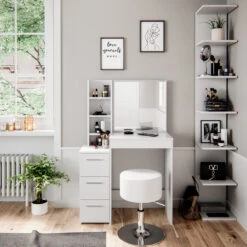 Schminktisch "Meryl" Weiß 80 Cm Mit Hocker Vicco -Möbel Store m3721 hw 04 ol