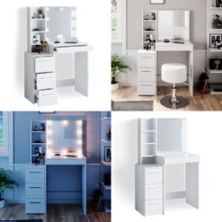 Schminktisch "Meryl" Weiß 80 Cm Mit Hocker Vicco -Möbel Store m3721 hw 08 ol