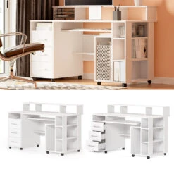 Schreibtisch "Bern" Weiß 140 X 66 Cm Vicco 10 Schreibtisch "Bern" Weiß 140 X 66 Cm Vicco -Möbel Store m3723 02 ol