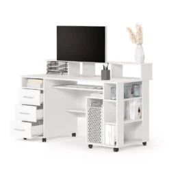 Schreibtisch "Bern" Weiß 140 X 66 Cm Vicco 15 Schreibtisch "Bern" Weiß 140 X 66 Cm Vicco -Möbel Store m3723 07 ol