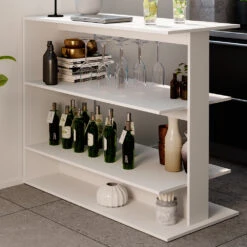 Bartisch "Bristol" Weiß 120 X 55 Cm Vicco 13 Bartisch "Bristol" Weiß 120 X 55 Cm Vicco -Möbel Store m3724 05 ol