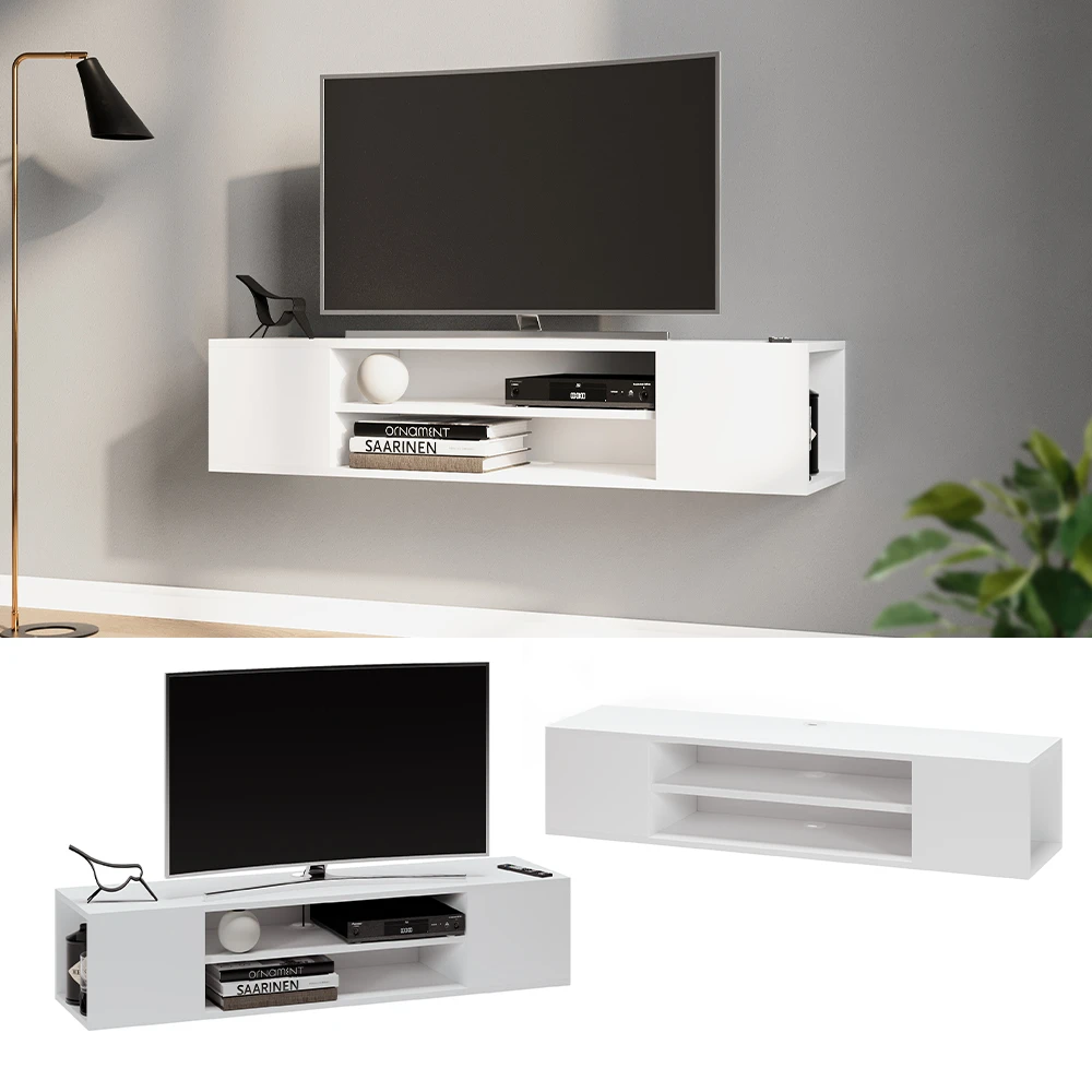 Lowboard "Helvin" Weiß 119.8 X 26 Cm Vicco 4 Lowboard "Helvin" Weiß 119.8 X 26 Cm Vicco – Bild 2