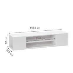 Lowboard "Helvin" Weiß 119.8 X 26 Cm Vicco 11 Lowboard "Helvin" Weiß 119.8 X 26 Cm Vicco -Möbel Store m3744 03 ol