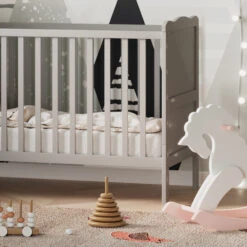 Babybett "Tobi" Grau 60x120 Cm Vitalispa -Möbel Store m3781 05 ol