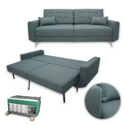 Sofa "York" Blau 230 Cm Vitalispa -Möbel Store m3789 07 ol