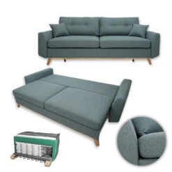 Sofa "Sidney" Blau 230 Cm Vitalispa 15 Sofa "Sidney" Blau 230 Cm Vitalispa -Möbel Store m3792 07 ol