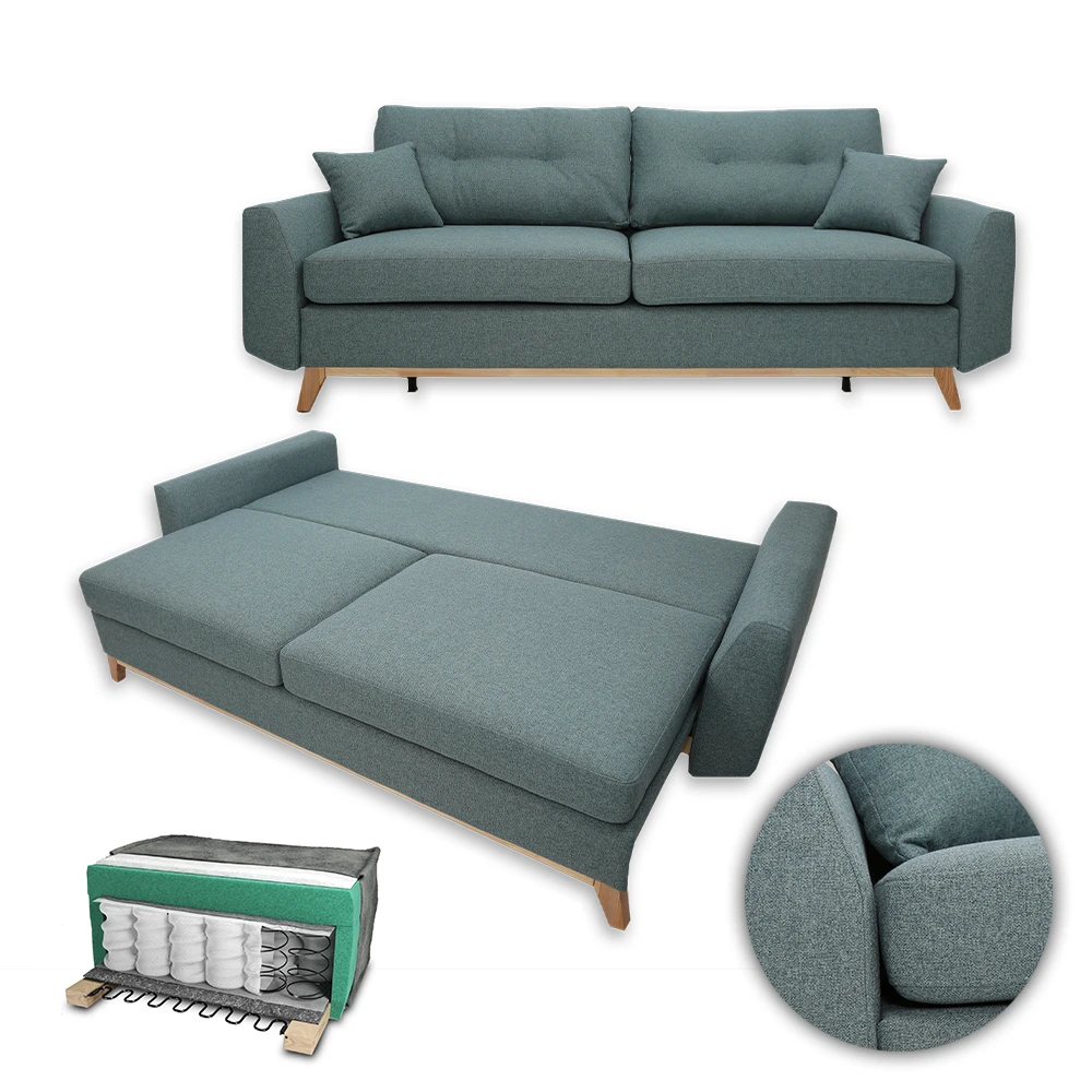 Sofa "Sidney" Blau 230 Cm Vitalispa 9 Sofa "Sidney" Blau 230 Cm Vitalispa – Bild 7