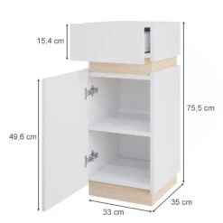 Midischrank "Gloria" Weiß/Sonoma Vicco -Möbel Store m3860 03 ol
