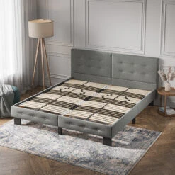 Lattenrost Weiß/Schwarz 90x200 Cm 2er Set, 28 Federholzleisten Vitalispa -Möbel Store m4038 2er 04 ol