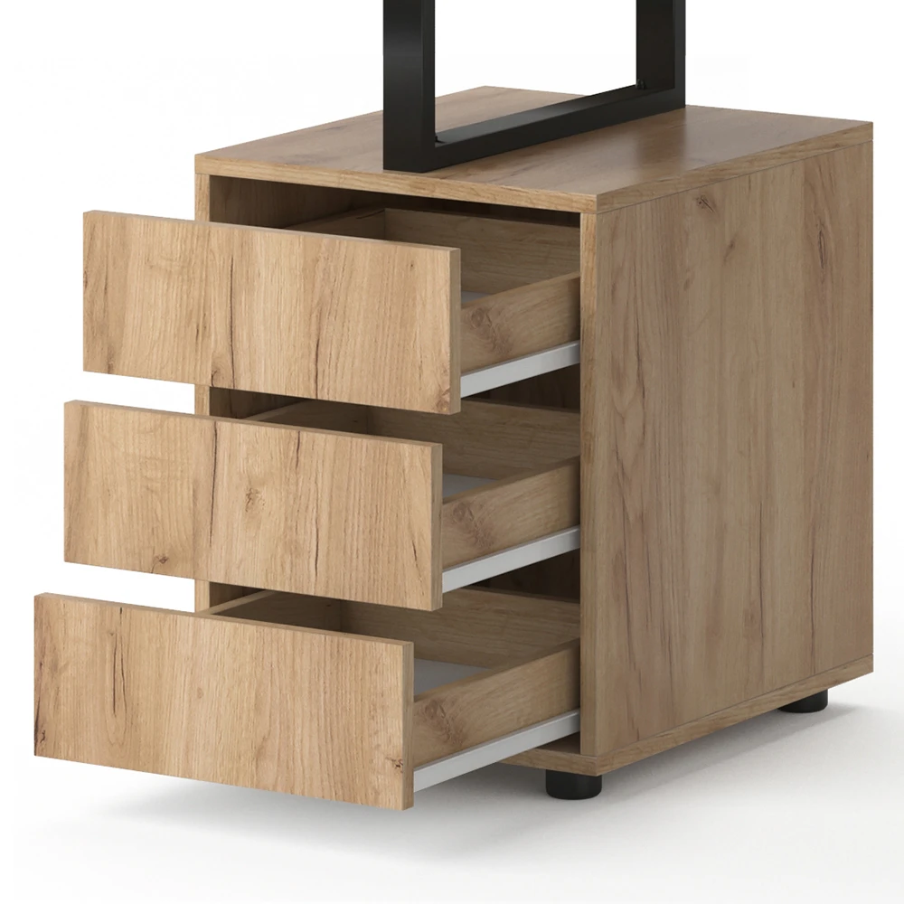 Schreibtisch "Adem" Naturholz/Schwarz 120 X 60 Cm Vicco 8 Schreibtisch "Adem" Naturholz/Schwarz 120 X 60 Cm Vicco – Bild 6