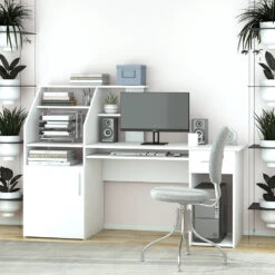 Schreibtisch "Edwin" Weiß 166 X 50.5 Cm Vicco 12 Schreibtisch "Edwin" Weiß 166 X 50.5 Cm Vicco -Möbel Store m4073 04 ol