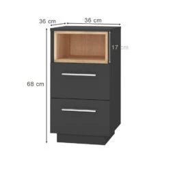 Nachttisch "Beatrice" Anthrazit/Sonoma 36 X 68 Cm 2er Set Vicco 11 Nachttisch "Beatrice" Anthrazit/Sonoma 36 X 68 Cm 2er Set Vicco -Möbel Store m4109 2er 03 ol