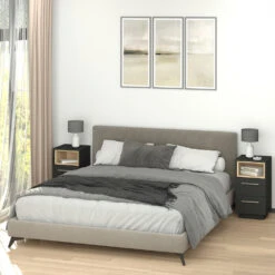 Nachttisch "Beatrice" Anthrazit/Sonoma 36 X 68 Cm 2er Set Vicco 12 Nachttisch "Beatrice" Anthrazit/Sonoma 36 X 68 Cm 2er Set Vicco -Möbel Store m4109 2er 04 ol