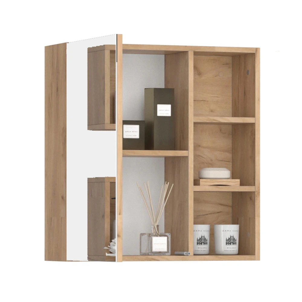 Bad Spiegelschrank "Senyo" Anthrazit/Goldkraft Eiche 62 X 64 Cm Vicco 9 Bad Spiegelschrank "Senyo" Anthrazit/Goldkraft Eiche 62 X 64 Cm Vicco – Bild 7