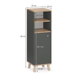 Midischrank "Senyo" Anthrazit/Goldkraft Eiche 30 X 95 Cm Vicco 11 Midischrank "Senyo" Anthrazit/Goldkraft Eiche 30 X 95 Cm Vicco -Möbel Store m4120 03 ol