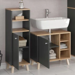 Midischrank "Senyo" Anthrazit/Goldkraft Eiche 30 X 95 Cm Vicco 13 Midischrank "Senyo" Anthrazit/Goldkraft Eiche 30 X 95 Cm Vicco -Möbel Store m4120 05 ol