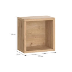 Badschrank "Senyo" Goldkraft Eiche 25 X 25 Cm 2er Set Vicco -Möbel Store m4121 03 ol