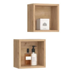 Badschrank "Senyo" Goldkraft Eiche 25 X 25 Cm 2er Set Vicco -Möbel Store m4121 07 ol