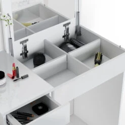 Schminktisch "Lotos" Weiß 117 Cm Mit Hocker Vicco -Möbel Store m4178 hw 06 ol