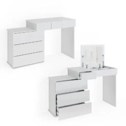 Schminktisch "Lotos" Weiß 117 Cm Mit Hocker Vicco -Möbel Store m4178 hw 08 ol