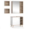 Badmöbel Set "Senyo" Weiß/Sonoma 3 Teile Vicco -Möbel Store m4186 01 ol
