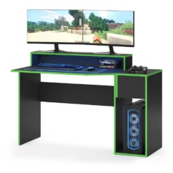 Gaming Tisch "Kron" Grün/Schwarz 130 X 60 Cm Vicco 16 Gaming Tisch "Kron" Grün/Schwarz 130 X 60 Cm Vicco -Möbel Store m4195 07 ol